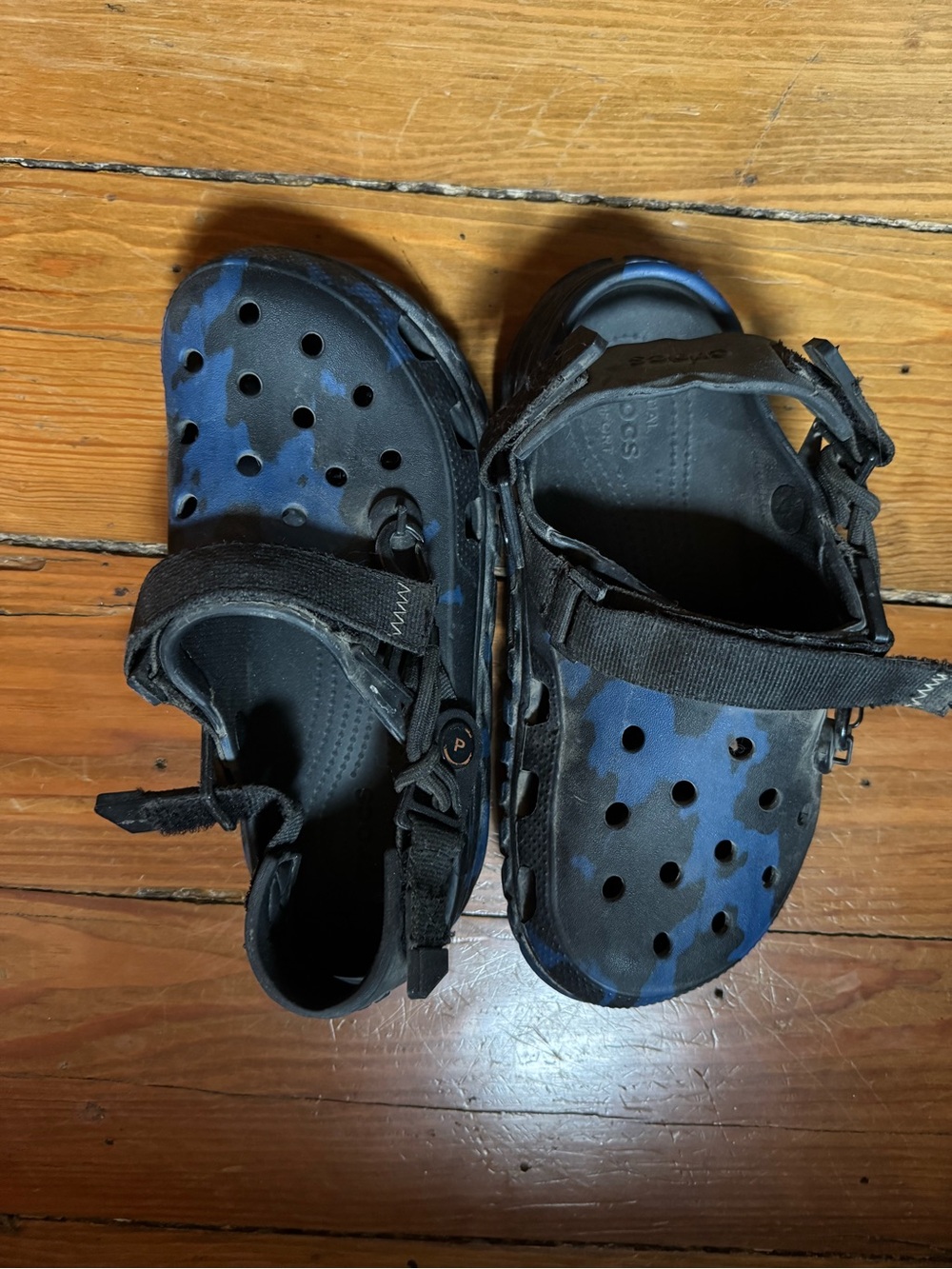 Crocs Post Malone Clog Sandals in Black and Blue